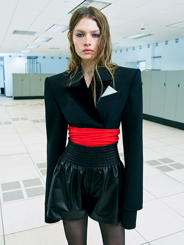 Oversized stretch wool trousers, black | Sportmax